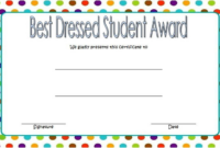 Best Dressed Student Award Certificate Free 1 Within Best Dressed within New Best Dressed Certificate