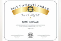 Best Employee Award Employee Award Template Editable Logo | Etsy regarding Best Employee Certificate Template