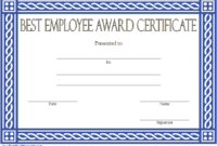 Best Employee Certificate Template Free 1 | Certificate Templates, Good pertaining to Best Employee Award Certificate Templates