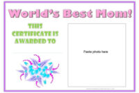 Best Mom Award | Customize Online & Print At Home intended for Mothers Day Gift Certificate Template