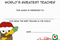Best Teacher Certificate Templates – Free 10+ Fresh Ideas within Classroom Certificates Templates