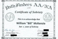 Between The Bars : Pathfinders: Certificate Of Sobriety — William Mckenzie intended for New Certificate Of Sobriety Template Free