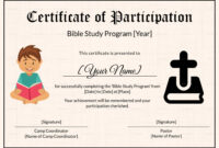 Bible Prophecy Program Certificate For Kids Template In Christian regarding New Christian Certificate Template