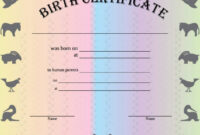 Birth Certificate Template - 44+ Free Word, Pdf, Psd Format Download for Pet Birth Certificate Templates Fillable