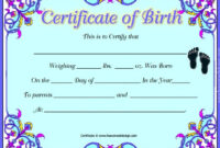 Birth Certificate Template – 44+ Free Word, Pdf, Psd Format Download within Fresh Official Birth Certificate Template