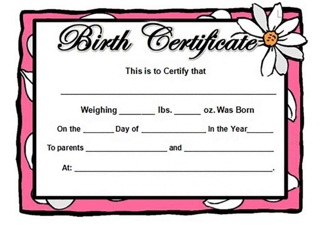 Birth Certificate Template And To Make It Awesome To Read regarding Official Birth Certificate Template