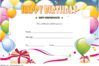 Birthday Gift Certificate Template Free (2022 Printable) in Fascinating Present Certificate Templates