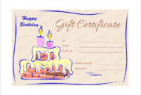 Birthday Gift Certificate Templates – 16+ Free Word, Pdf, Psd within Birthday Gift Certificate
