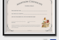 Blank Adoption Certificate Template (3) - Templates Example | Templates intended for Free Blank Adoption Certificate Template