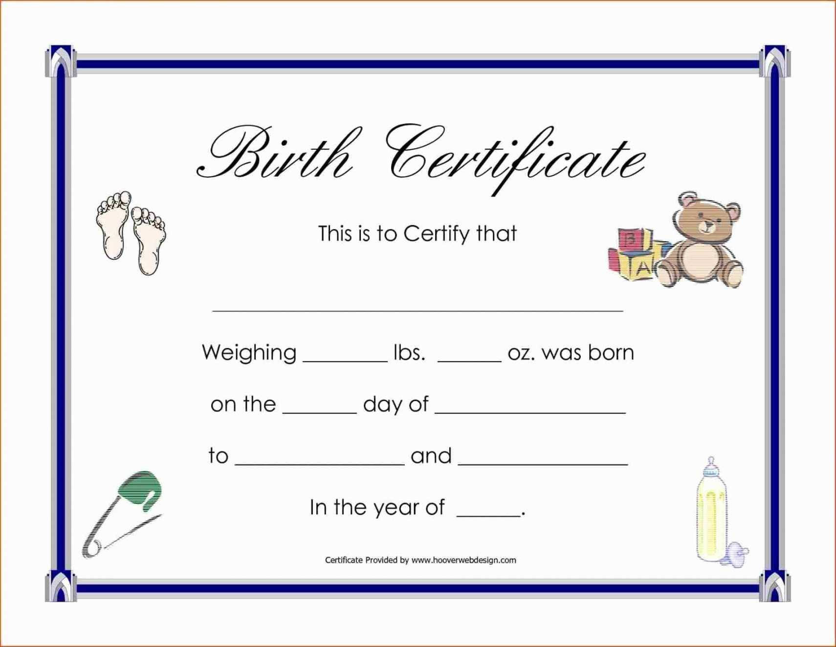 Blank Adoption Certificate Template throughout Blank Adoption Certificate Template
