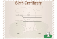 Blank Birth Certificate | Birth Certificate Template, Dog Birth, Birth with New Dog Birth Certificate Template Editable