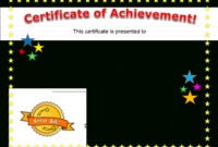 Blank Certificate Of Achievement How To Create A Inside Fresh Bravery for Bravery Certificate Template 7 Funny Ideas