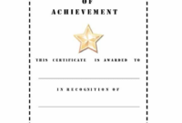 Blank Certificate Of Achievement Template (6) | Professional Templates in Certificate Of Attainment Template
