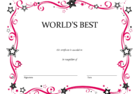 Blank Certificate Templates To Print | Blank Certificate Template within Award Certificate Border Template