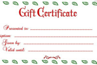 Blank Gift Certificate | Christmas Gift Certificate Template, Blank in Amazing Printable Gift Certificates Templates Free