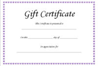Blank Gift Certificate | Template Business pertaining to Fascinating Present Certificate Templates