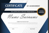 Blue Elegance Horizontal Certificate With Vector Illustration ,White with Free Teamwork Certificate Templates 7 Team Awards