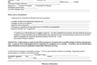 Botox Or Myobioc Prior Authorization Form – Prescriber'S Statement Of pertaining to Patient Statement For Free Clinic Template