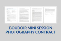 Boudoir Mini Session Contract Boudoir Photographers Contract – Etsy for Boudoir Photography Contract Template