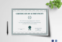 Brand Authenticity Certificate Design Template In Psd, Word with regard to Fascinating Certificate Of Authenticity Free Template