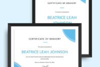 Bravery Award Certificate Example Template – Illustrator, Indesign pertaining to Bravery Award Certificate Templates