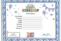 Build A Bear Birth Certificate Template 1 Templates Example Intended with regard to New Stuffed Animal Birth Certificate Templates