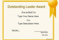 Business Certificate – Oustanding Leader Award | Certificatestreet pertaining to Leadership Certificate Template Designs