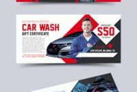 Car Wash - Premium Gift Certificate Psd Template -Elegantflyer within Fresh Automotive Gift Certificate Template