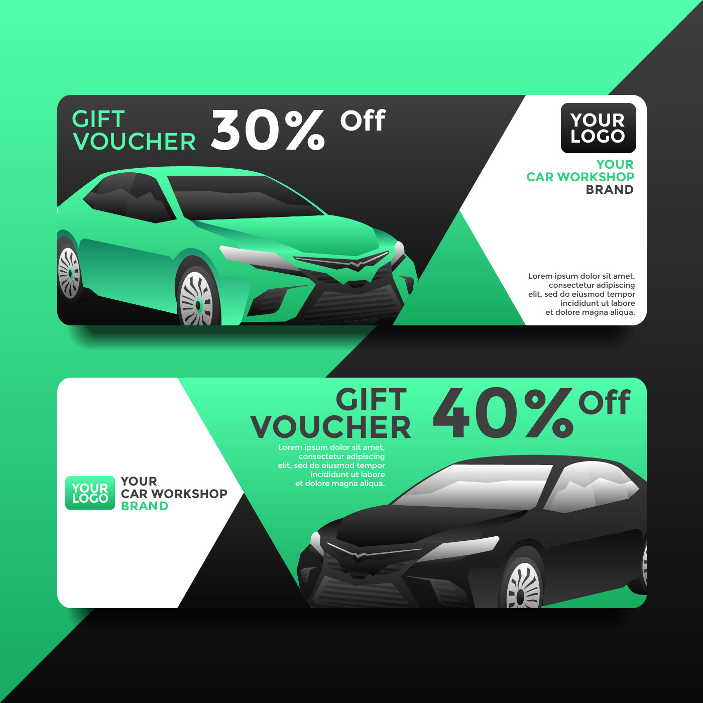 Car Workshop Gift Card Voucher Templates Vector 266062 Vector Art At intended for Fresh Automotive Gift Certificate Template