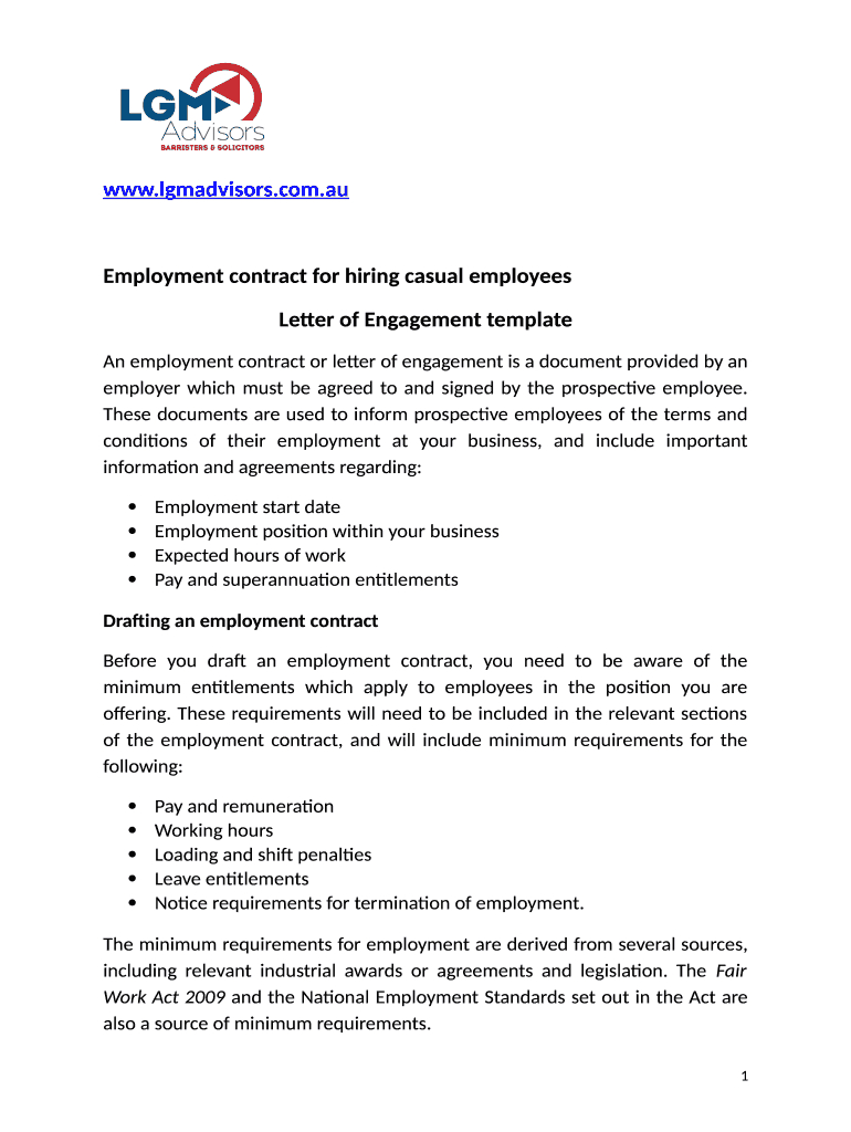 Casual Employment Contract Pdf Form - Fill Out And Sign Printable Pdf pertaining to Fascinating Casual Labour Contract Template