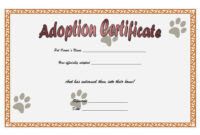 Cat Adoption Certificate Template - 9+ Best Ideas throughout Cat Birth Certificate Free Printable