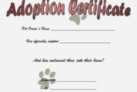 Cat Adoption Certificate Template Free 2020: 9+ Best Ideas for Adoption Certificate Template