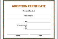 Cat Adoption Certificate Template Free / Free Printable Cat Adoption in Free Cat Adoption Certificate Template 9 Designs