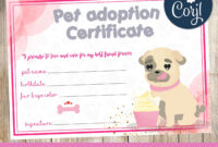 Cat Adoption Certificate Template Free : Online Certificate Of Adoption with New Cat Adoption Certificate Template
