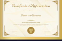 Certificate Appreciation Template Royalty Free Vector Image pertaining to Fantastic Downloadable Certificate Of Recognition Templates