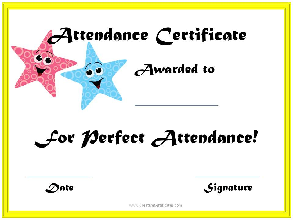 Certificate Attendance - Certificates Templates Free intended for Certificate Of Kindness Template Editable Free