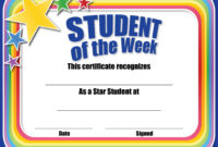 Certificate For Student Of The Month – Ctsm015 – School With Star Of in Simple School Certificate Templates Free