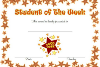 Certificate For Student Of The Week [10 Free Templates] Throughout Star with regard to Star Student Certificate Template
