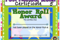 Certificate – Fun Honor Roll 5 | Honor Roll, Certificate Templates in Fascinating Honor Roll Certificate Template