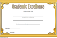 Certificate Of Academic Excellence Award Free Editable 2 | Awards intended for Fascinating Free Certificate Of Excellence Template