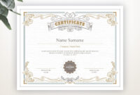 Certificate Of Achievement, Editable Certificate, Corporate Award, C regarding Amazing Blank Certificate Of Achievement Template