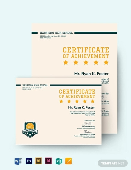 Certificate Of Achievement - Examples, Format, Pdf | Examples with regard to Download 7 Basketball Mvp Certificate Editable Templates