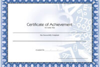 Certificate Of Achievement - Math Printable Certificate pertaining to Math Achievement Certificate Templates