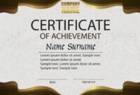 Certificate Of Achievement. Reward. Winning The Competition. Award within Fantastic Winner Certificate Template