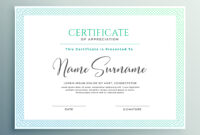 Certificate Of Appreciation Template Design - Download Free Vector Art with regard to Downloadable Certificate Of Recognition Templates