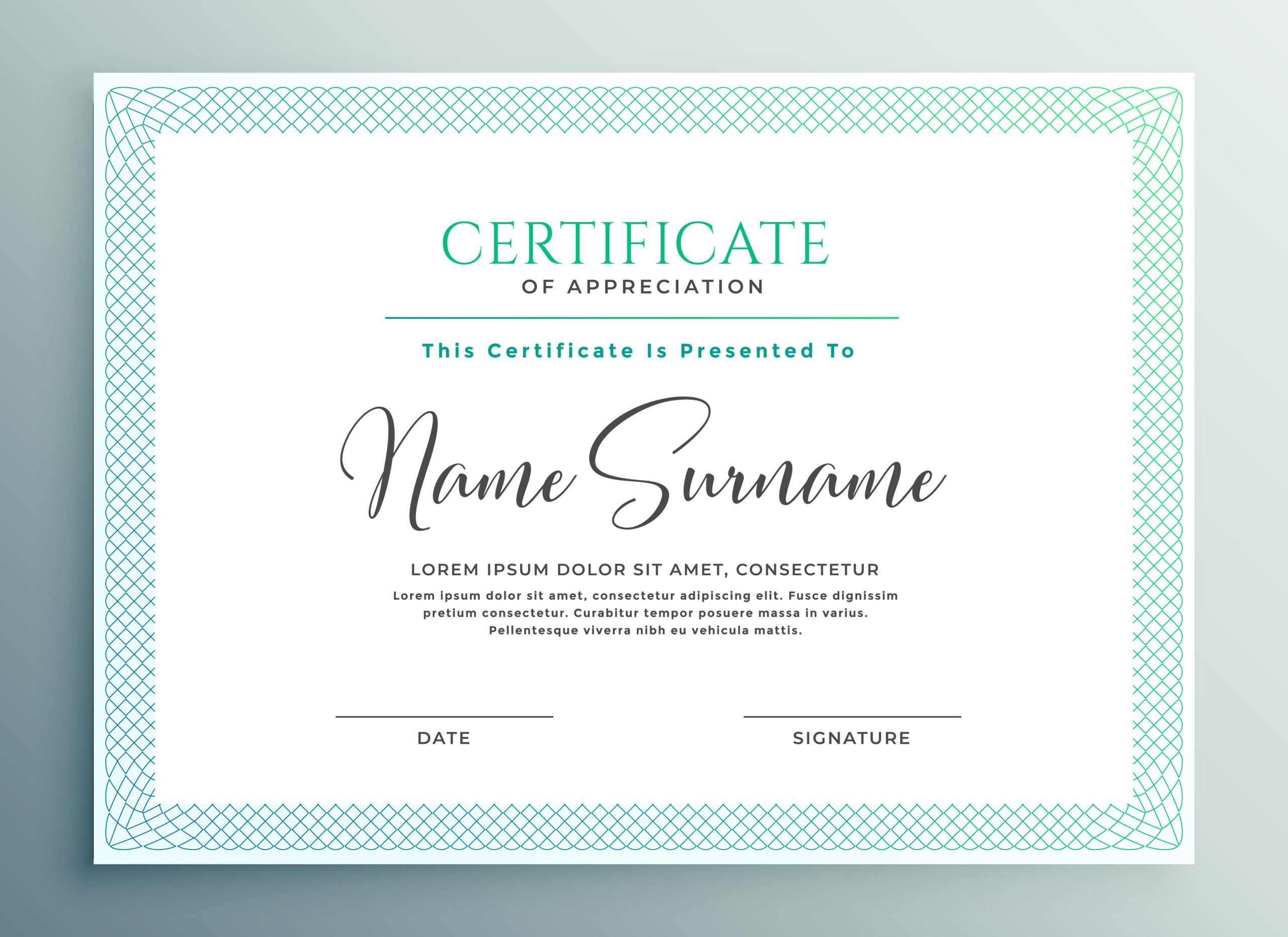 Certificate Of Appreciation Template Design - Download Free Vector Art with regard to Downloadable Certificate Of Recognition Templates