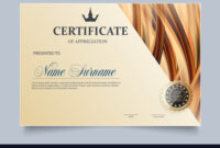 Certificate Of Appreciation Template Royalty Free Vector throughout Fresh Certificates Of Appreciation Template
