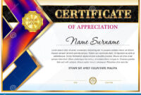Certificate Of Appreciation Template. Stock Illustration – Illustration with Certificates Of Appreciation Template