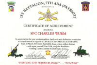 Certificate Of Appreciation Template Us Army Intended For Certificate regarding Free Army Certificate Of Achievement Template