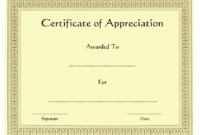 Certificate Of Appreciation Template Word Free 6 In 2021 | Word Free inside Fantastic Free Art Award Certificate Templates Editable